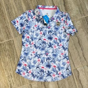 NWT Scales Gear / PGA Performance Polo Shirt Small read description